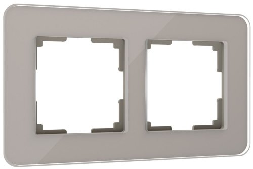 Рамка универсальная Werkel Elite 2-м. стекло дымчатый фото Рамка универсальная Werkel Elite 2-м. стекло дымчатый картинка